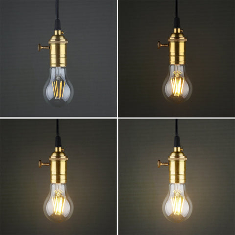 Dimmable A19 LED Filament Light Bulb - 8 Watt, 800 Lumen - 2700K Warm White, E26 Base, 60W Incandescent Bulb Equivalent