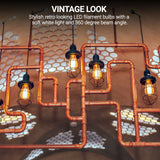 Dimmable ST64 Edison Style Vintage LED Filament Light Bulb - 8 Watt, 800 Lumen - 2700K Warm White, E26 Base, 60W Incandescent Bulb Equivalent